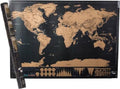 UNEARTH® Scratch map deluxe edition wereldkaart 82.5 x 59.4 cm !CADEAUTIP!